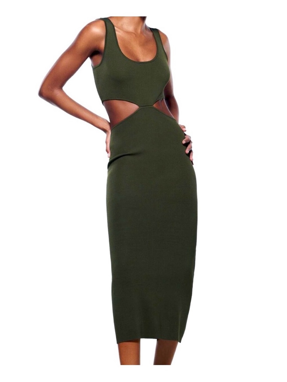 Zara midi dress, open middle, small nwt